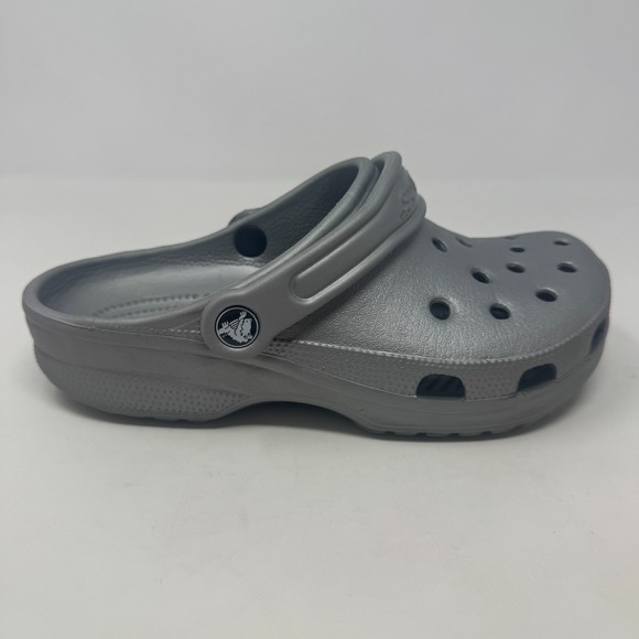 Crocs Clog Silver Sling Back Slip-On Shoes Sandals Classic Men's 6 Women's 8 - Picture 2 of 13